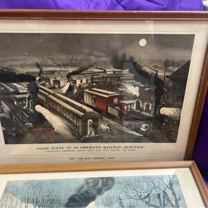 Vintage Railway Junction Art Print